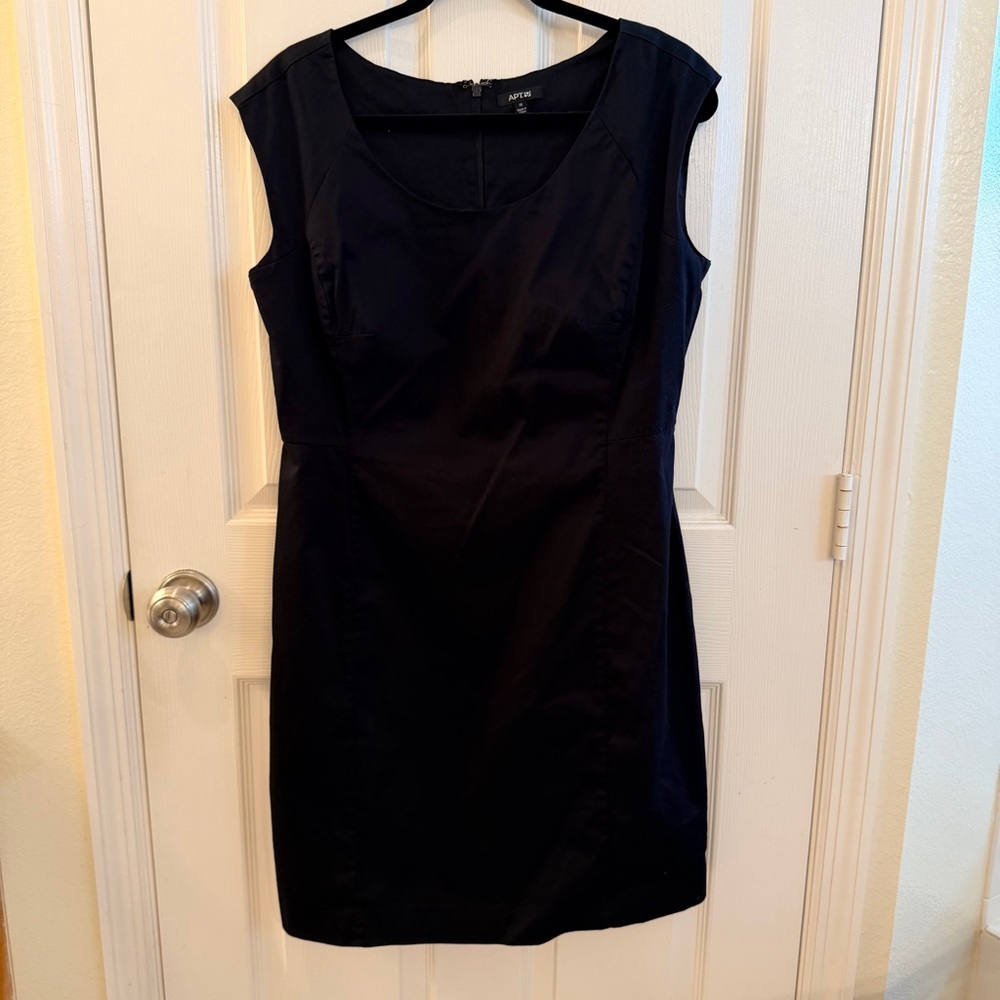 Apt. 9 Black Cap Sleeve Sheath Dress